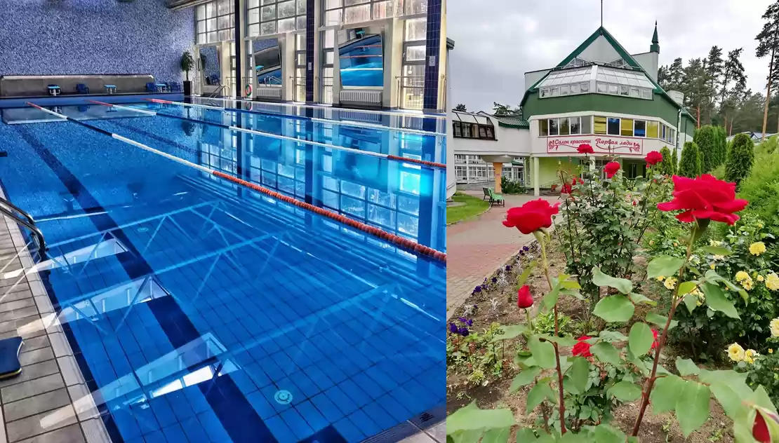 бассейн санатория и территория